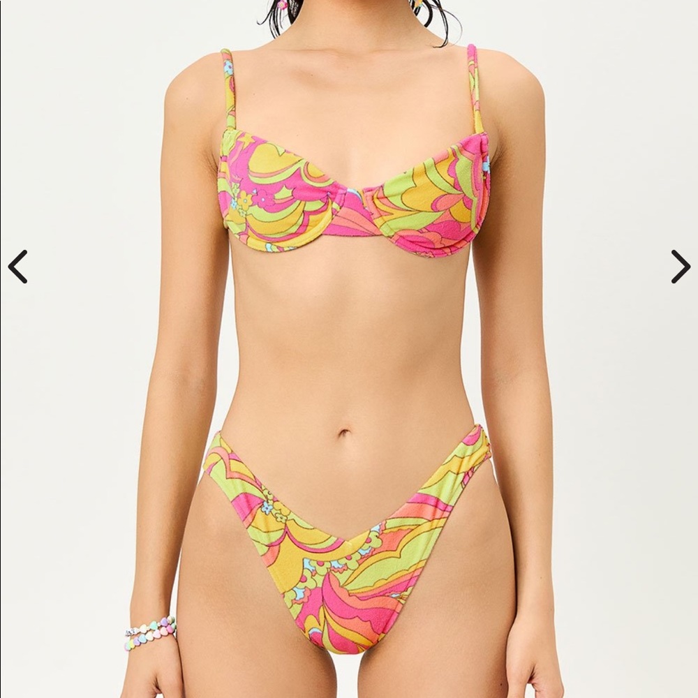 FRANKIES BIKINIS-Peace Terry Top and Bottom